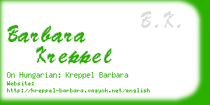 barbara kreppel business card